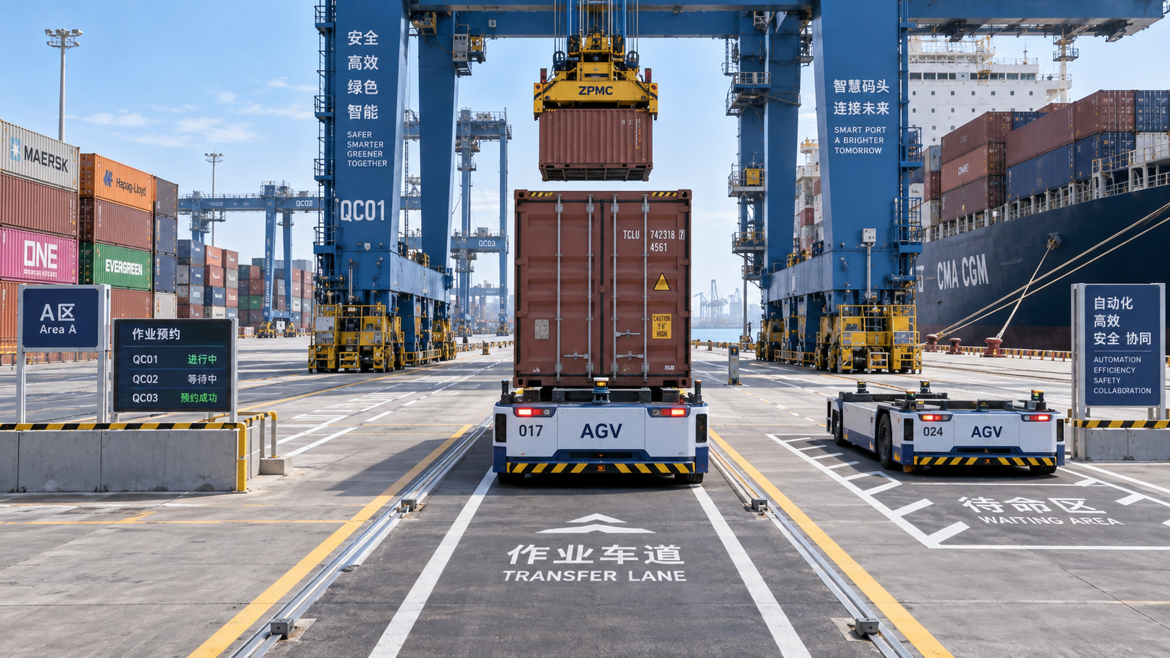 How to prevent traffic conflicts in an AGV terminal