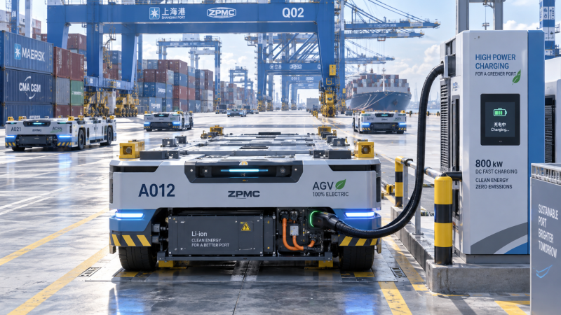 How container AGV battery charging affects fleet availability