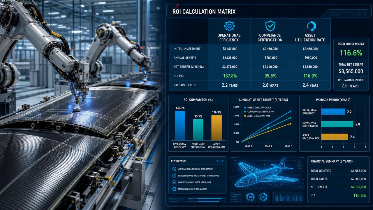 ROI calculation for aerospace digital transformation projects