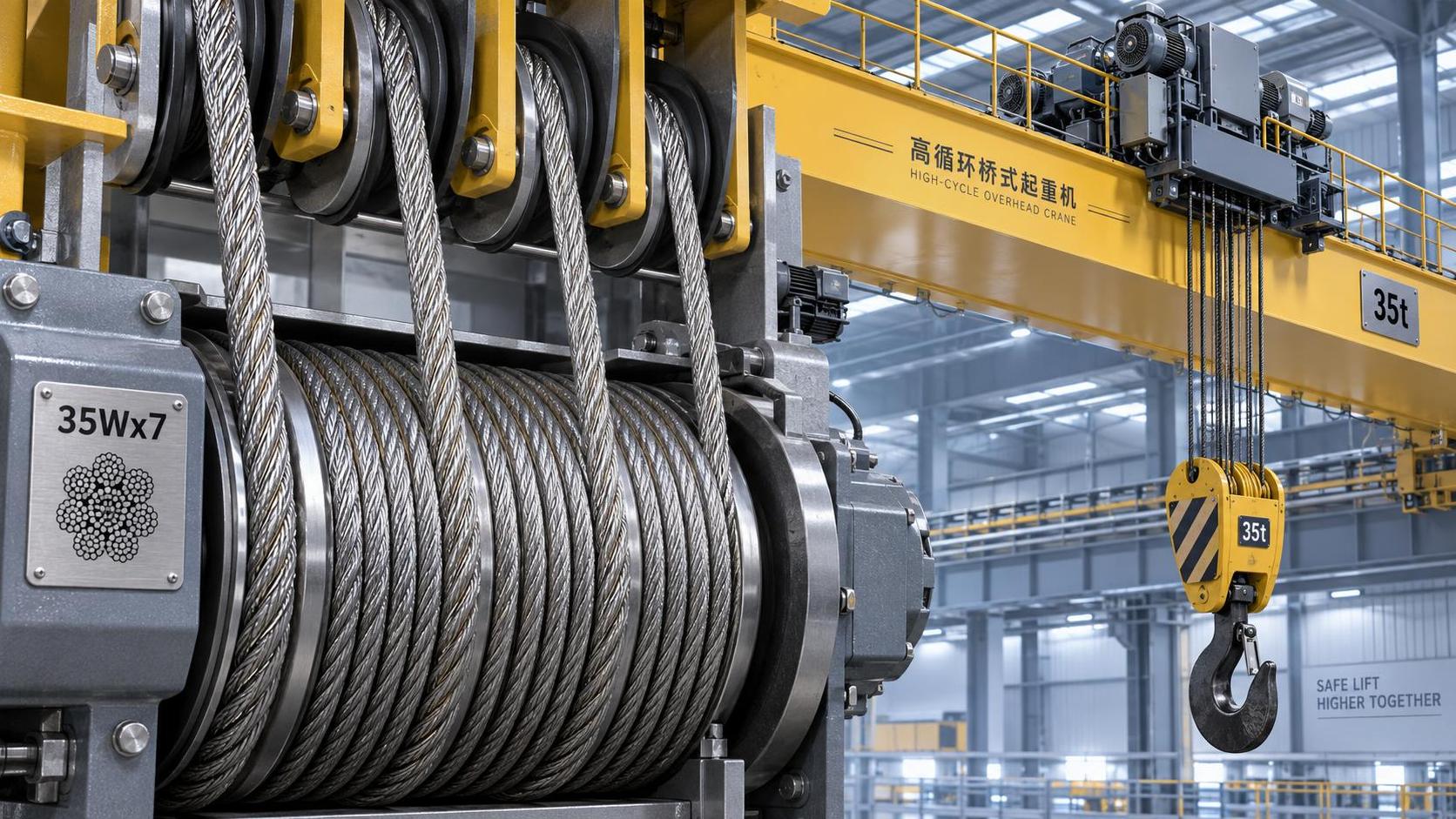 When 35Wx7 rope improves fatigue life on high-cycle cranes