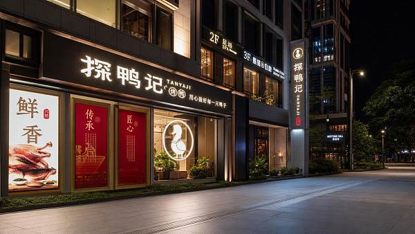 What makes luminous signage easier to notice at night?