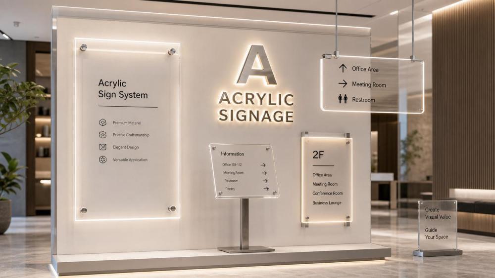 Acrylic Signage Systems Explained: Types, Mounting Options, and Best-Fit Applications Acrylic Signage Systems Explained: Types, Mounting Options, and Best-Fit Applications