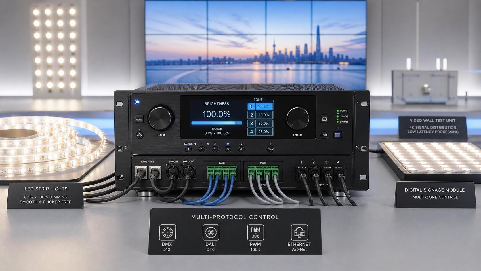 How to Choose an LED Brightness Controller: Dimming Range, Channels, and Control Protocols