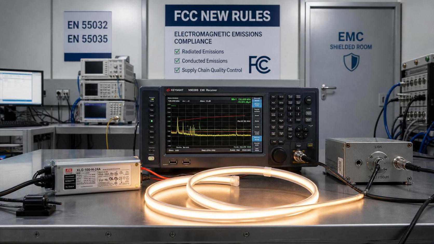 FCC Tightens EMI Limits for Flexible Neon LED Strips
