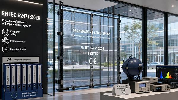 EU Rule Takes Effect: Transparent LED Screens Face EN IEC 62471:2026 Testing