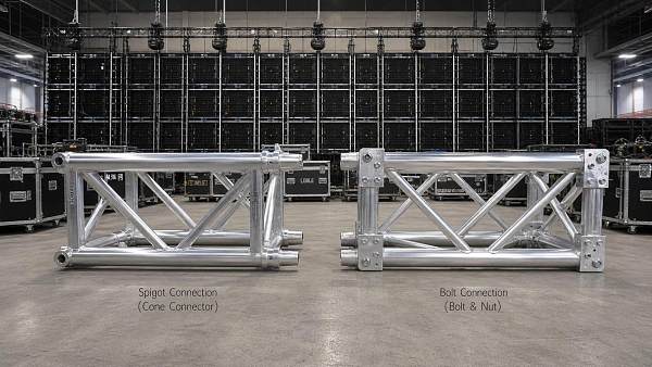 Spigot vs Bolt Aluminum Trusses for Concerts: Load Capacity, Setup Time, and Transport
