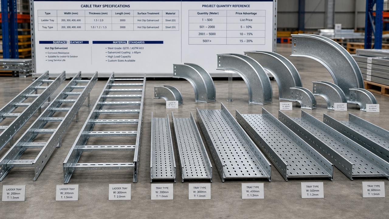 What Affects Cable Trays Price? Material, Finish, Size, and Project Quantity Explained