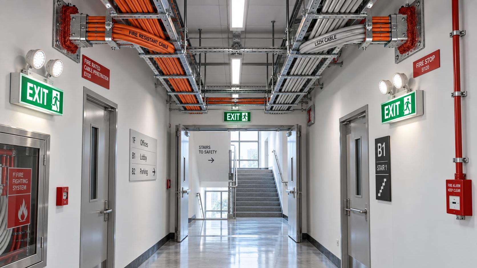 Fire-Retardant Cables for Buildings: Selecting Ratings for Evacuation Routes