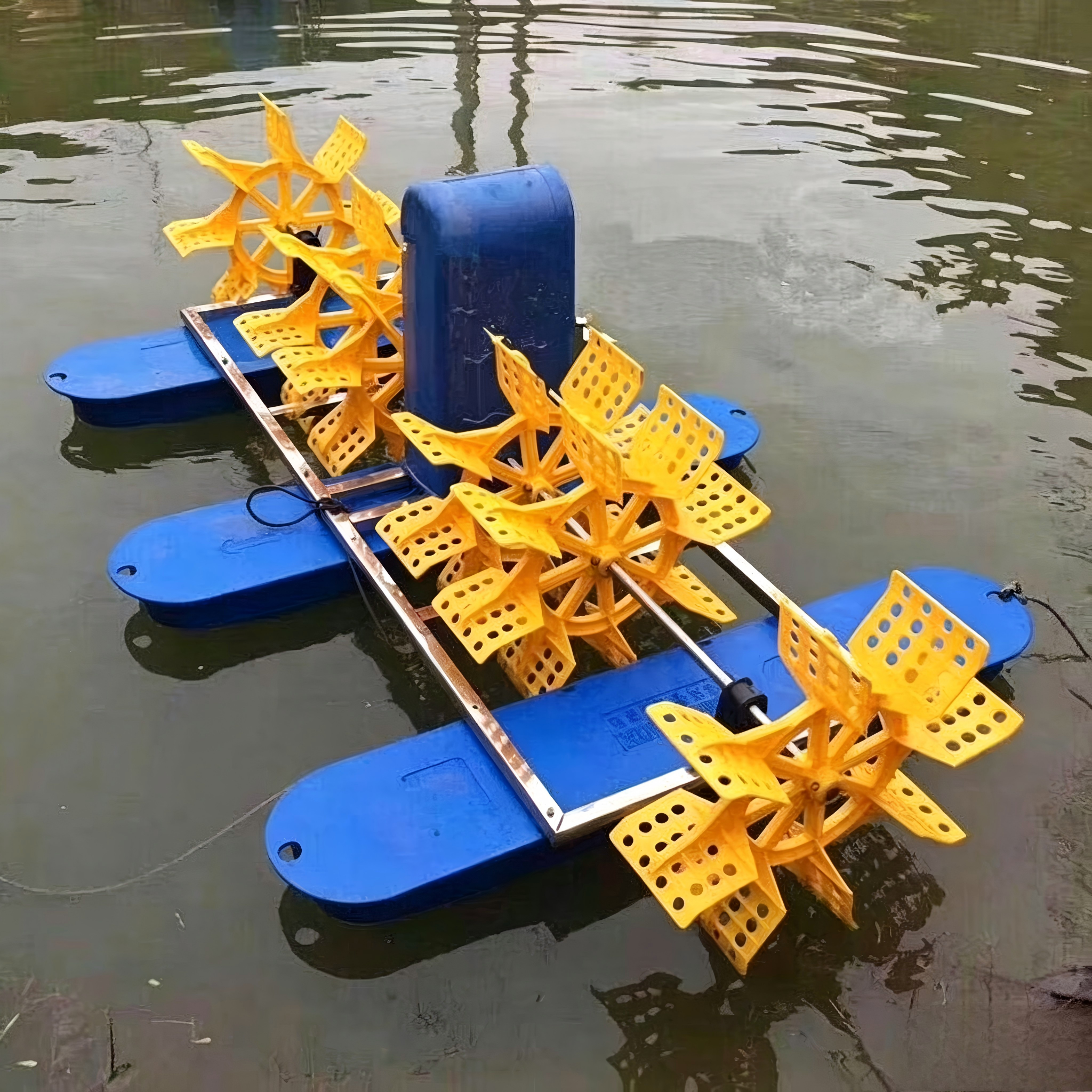 Aérateur à roue à aubes 3HP haute vitesse 6 PCS
