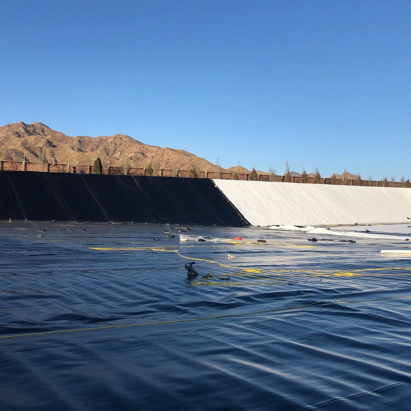 Géomembrane en HDPE PVC pe résistante aux UV, revêtement de bassin à poissons, 0.5mm à 2mm