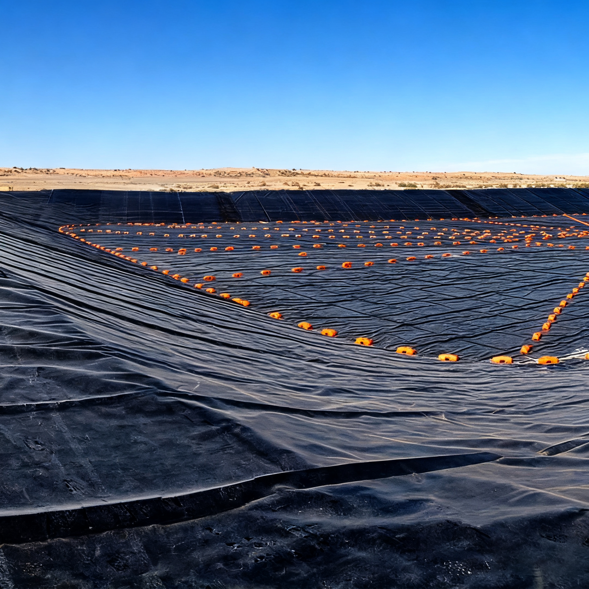Approvisionnement d'usine en film géotextile HDPE à surface rugueuse étanche conforme à la norme ASTM pour bassin, revêtement HDPE