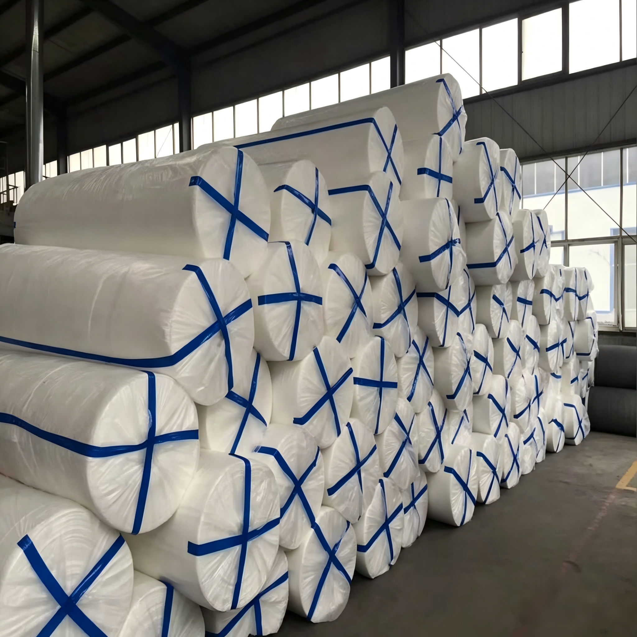 Fabrication chinoise PP blanc/noir, filament à longues fibres poinçonné à l'aiguille