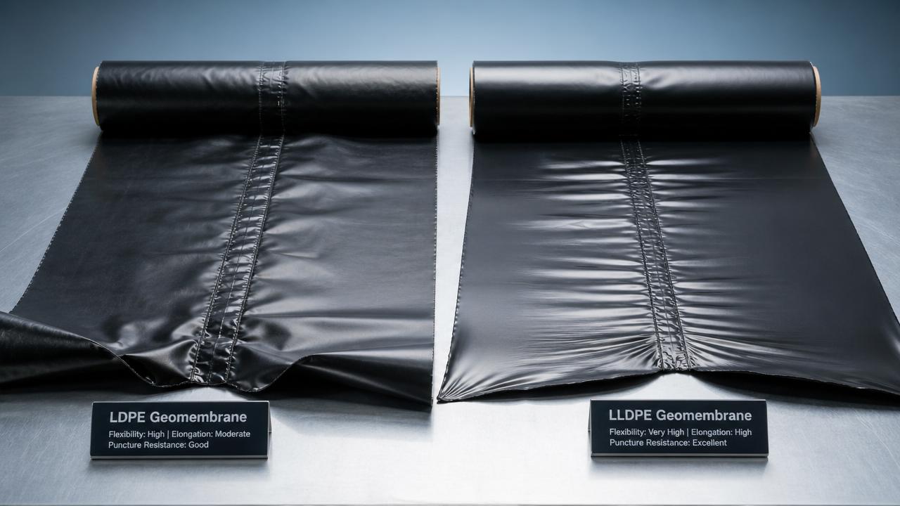 Géomembrane LDPE vs LLDPE : Principales différences de performance