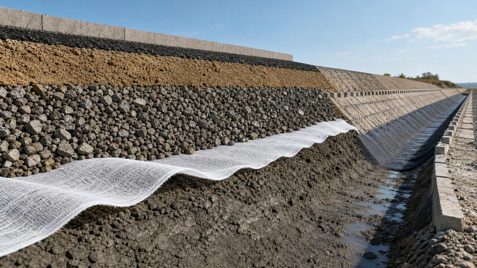Utilisations du géotextile à filaments en génie civil: séparation, filtration et renforcement