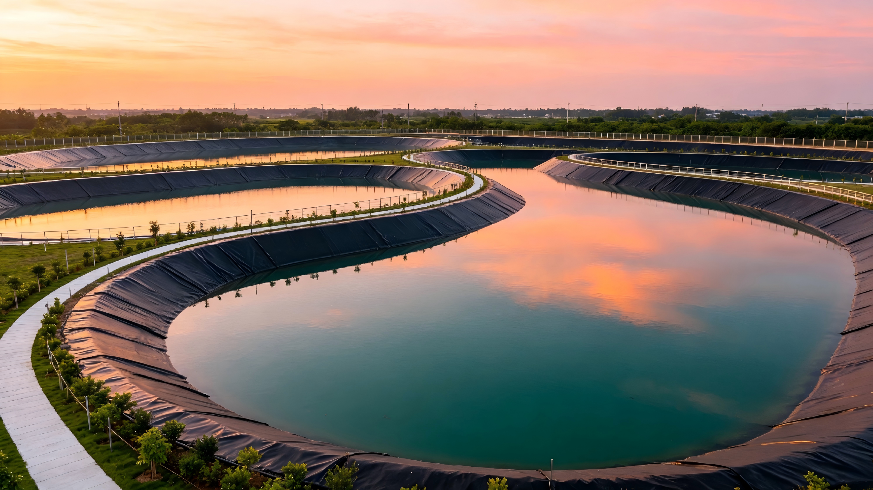 Géomembrane en HDPE pour lac artificiel