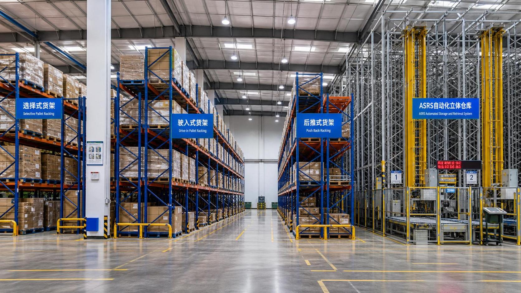 Warehouse Pallet Racking Systems Explained: Selective, Drive-In, Push-Back, and ASRS Options