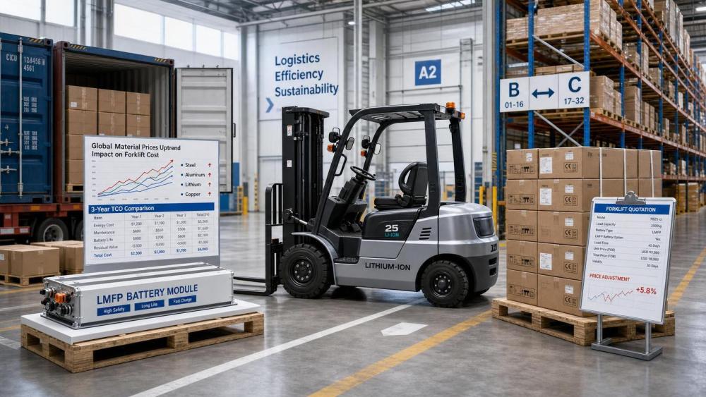 LMFP Export Price Jump Reshapes Forklift TCO
