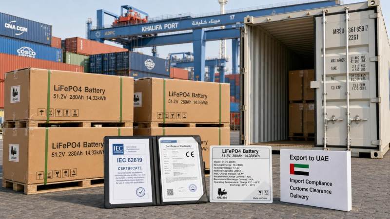 UAE Sets IEC 62619 Rule for LiFePO4 Imports