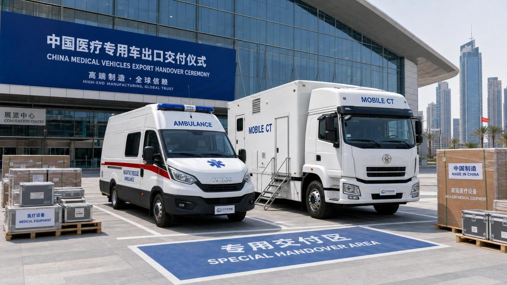 中东六国意向采购中国负压救护车与移动CT车