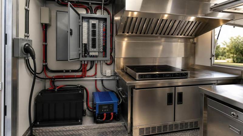 Food Truck Electrical Architecture: How to Size Power for Cooking, Cooling, and Ventilation