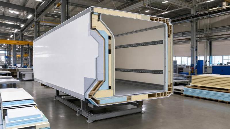 Composite Insulated Vehicle Body Construction: Materials, Process, and Thermal Performance