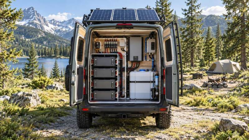 Off-Grid Vanlife Conversions: How to Size Solar, Batteries, and Water Systems