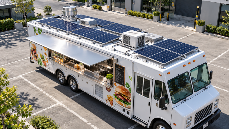 Food Truck Solar Panels: Sizing for Power Demand and Limited Roof Space