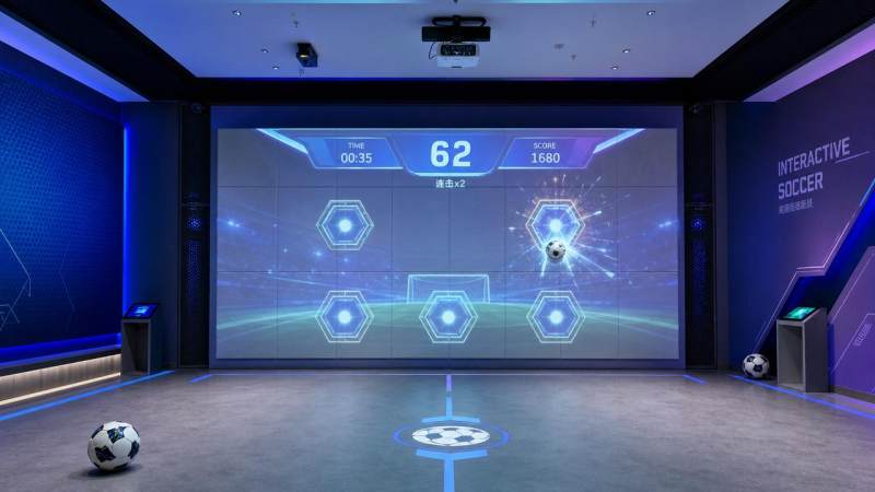 Interactive Attraction Design for Wall Projection Sports