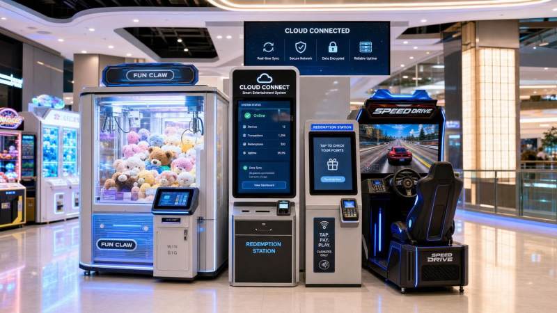 Cloud-Connected Amusement Devices for Malls: Security, Uptime, and Data Sync Explained