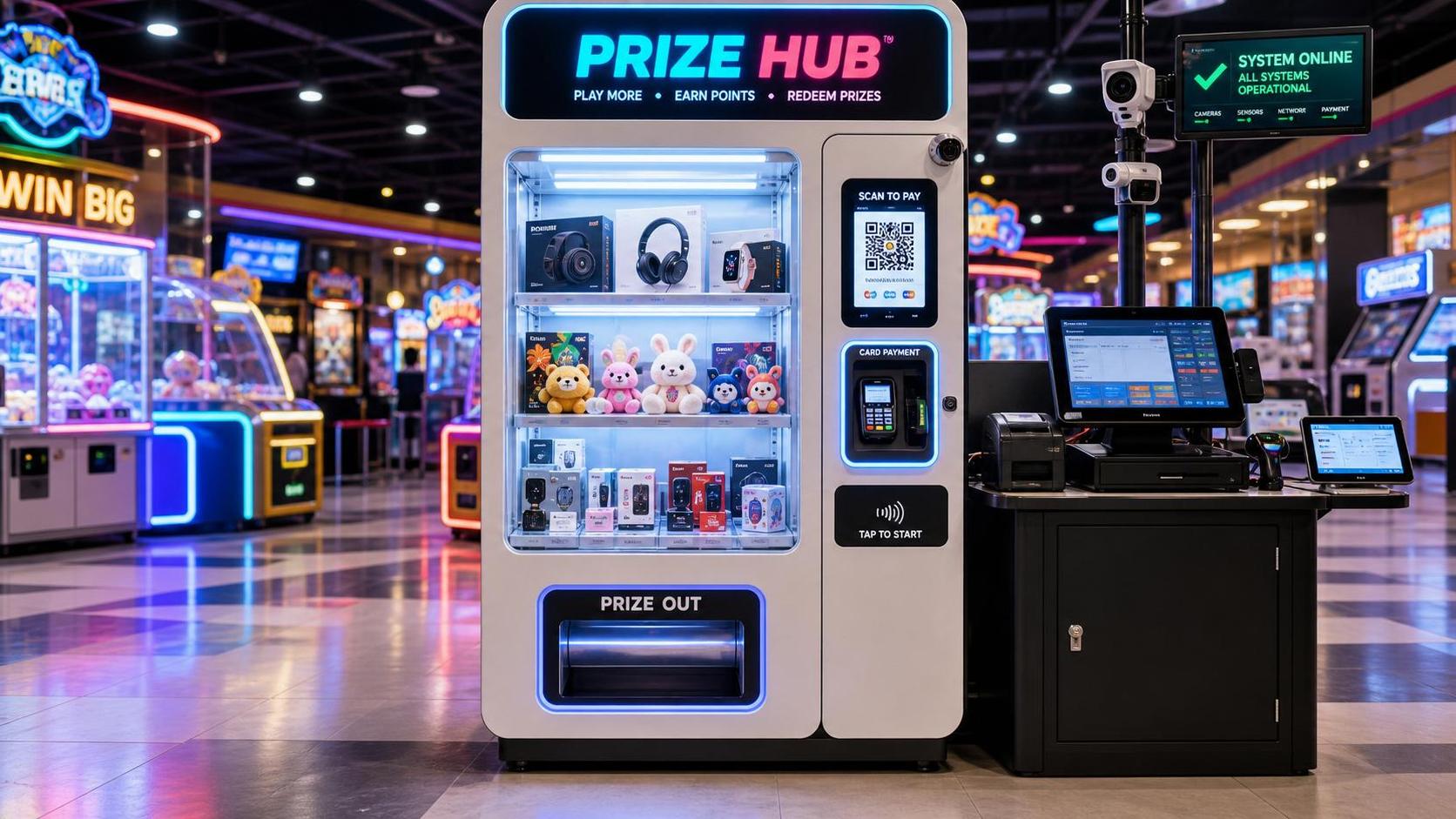 Cashless Prize Dispensing Systems for Arcades: Setup Options, POS Integration, and Fraud Risks