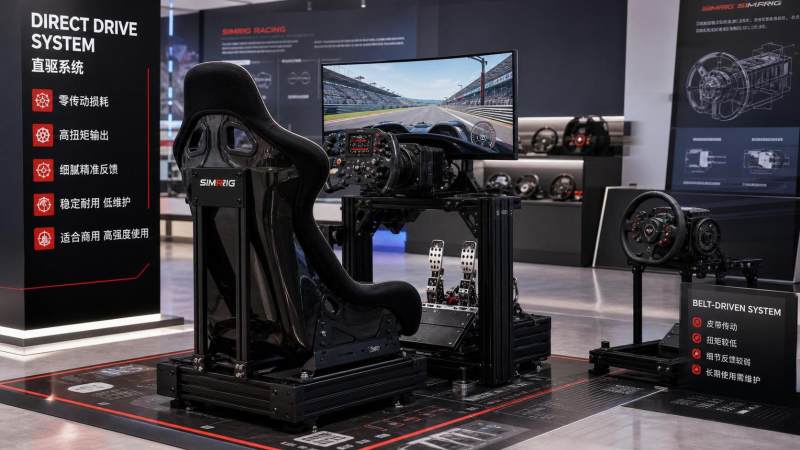 Sim Racing Direct Drive vs Belt Drive: Which Wheelbase Fits Commercial Arcades?