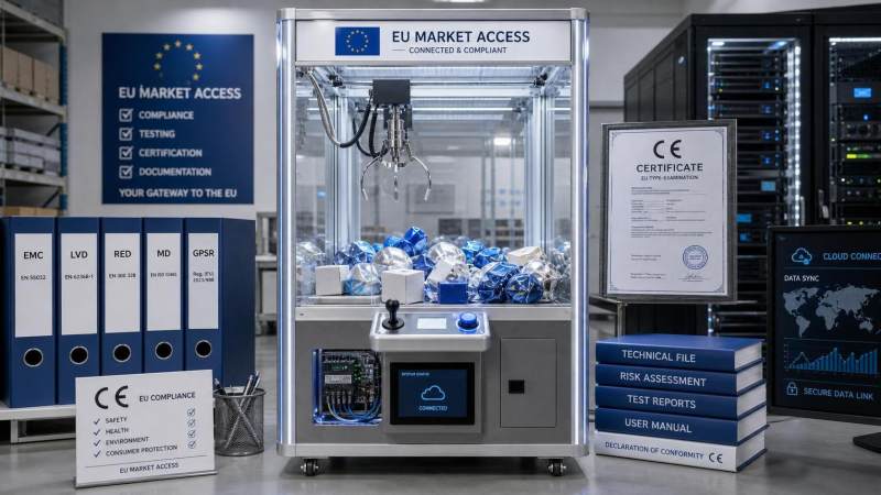 EU CE Rule Takes Effect for IoT Claw Machines
