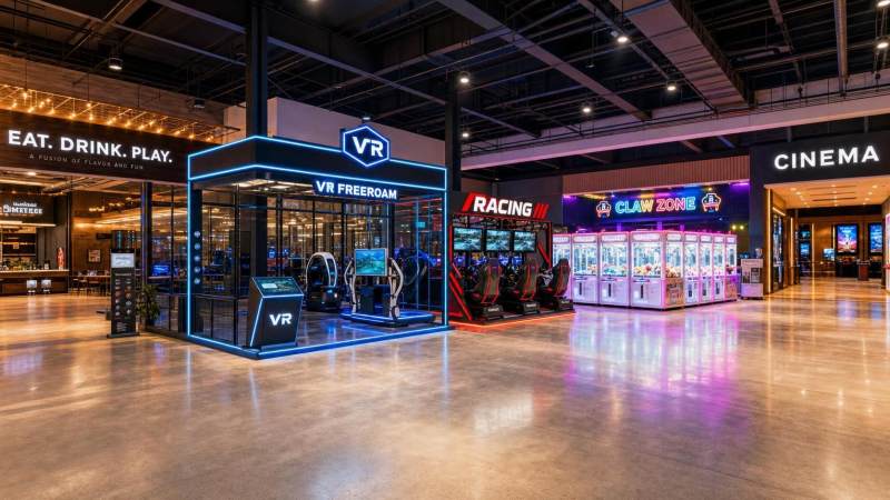 Shopping Mall Entertainment in the USA: Which Interactive Attractions Drive Longer Dwell Time?