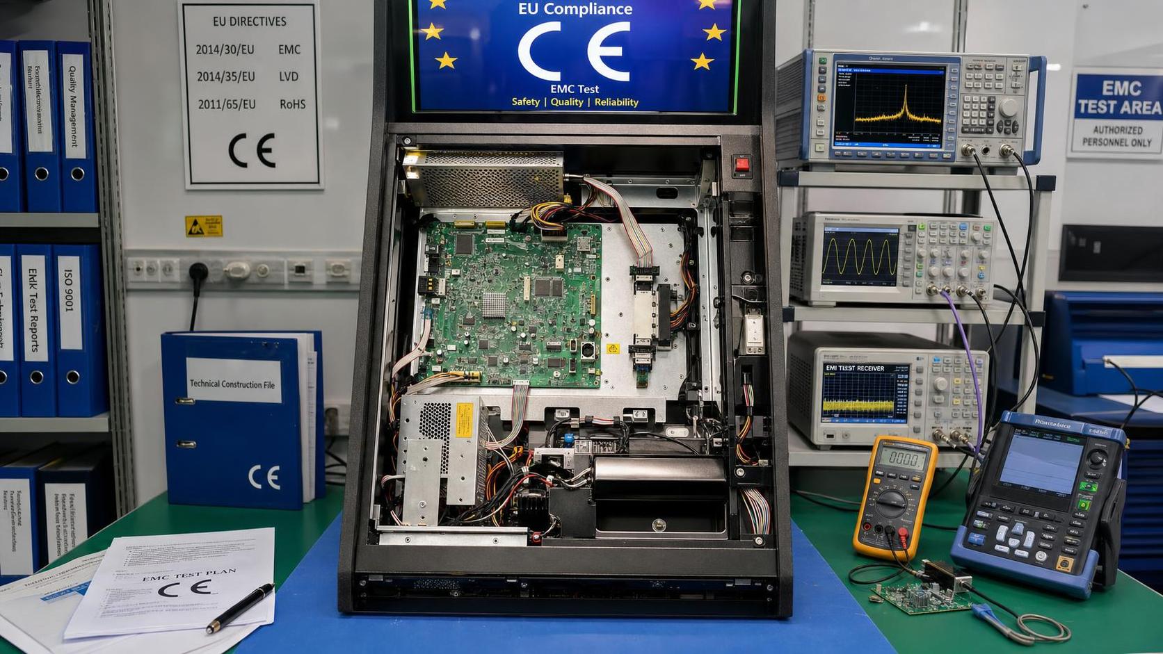 CE Compliance for Arcade Machine Motherboards: Key Tests, Documents, and Design Risks