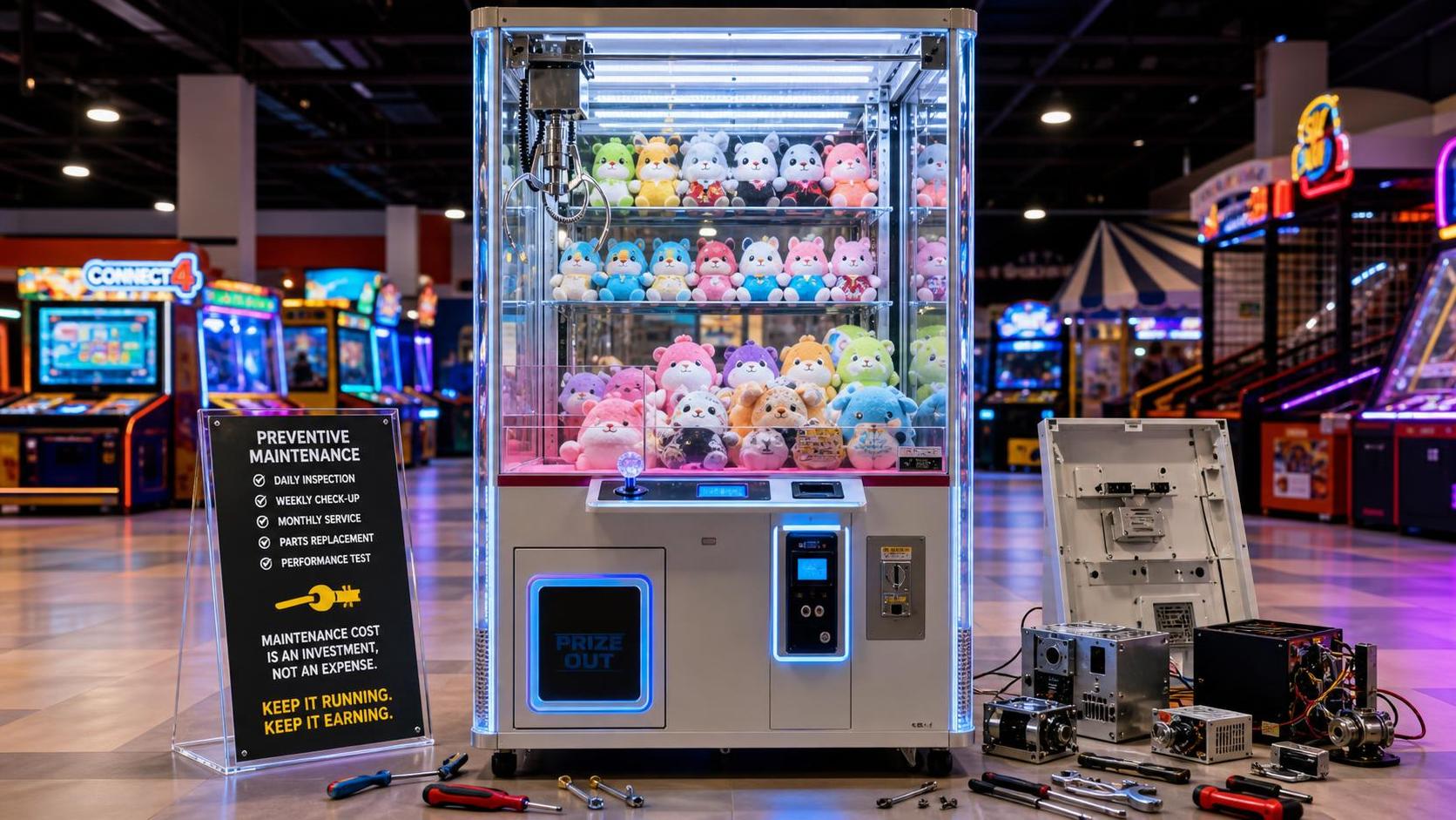 What Do Claw Machine Maintenance Costs Include for FEC Operators?