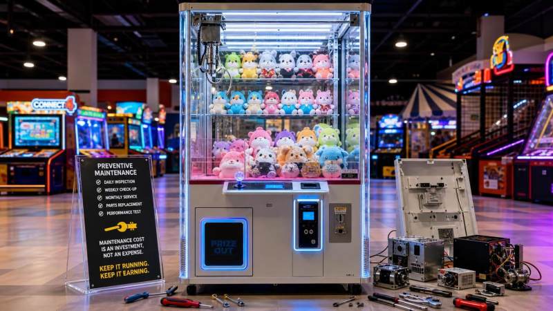 What Do Claw Machine Maintenance Costs Include for FEC Operators?