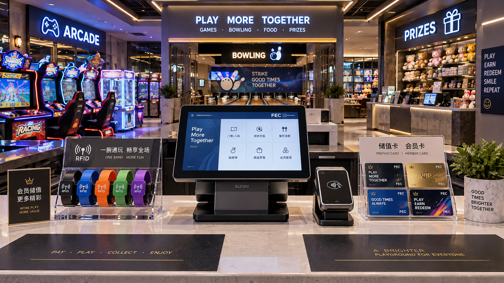 When should an entertainment center POS replace separate payment systems?