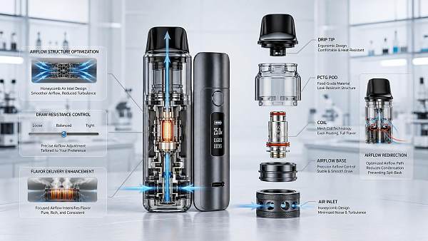 How Vape Airflow Design Optimization Affects Draw Resistance and Flavor Output
