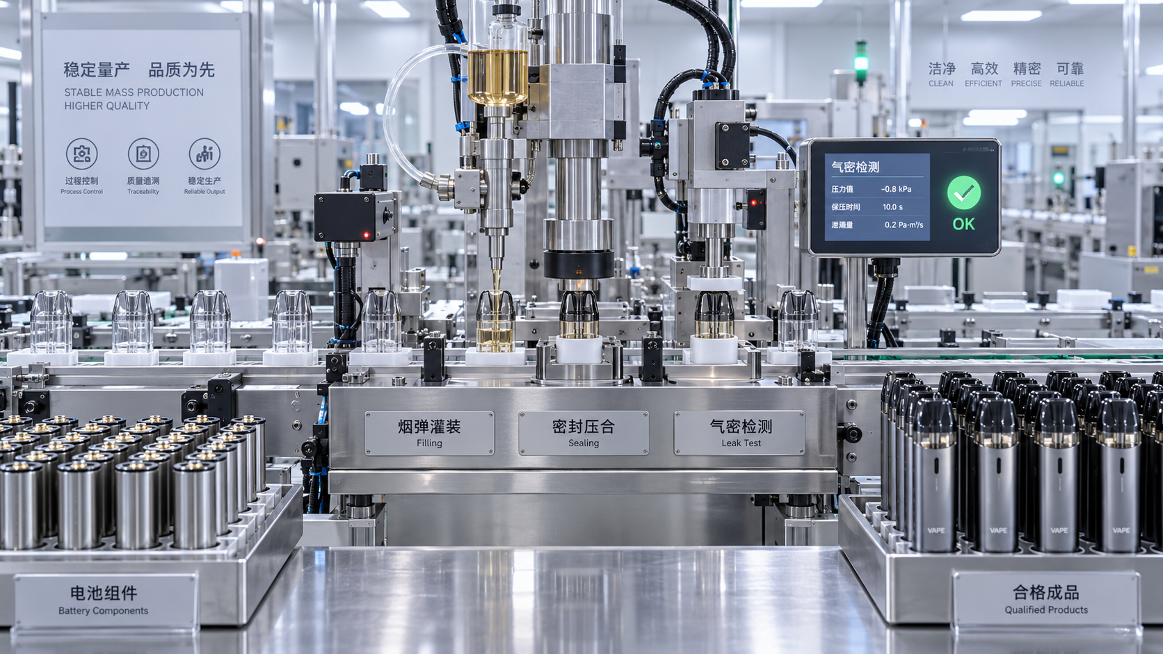 When does vape manufacturing technology transfer require line validation?