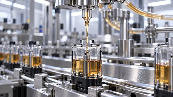 How do viscosity changes affect e-liquid filling accuracy?