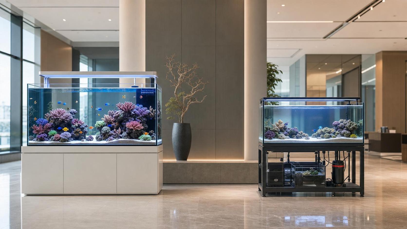 High-Tech Aquariums for Offices vs Traditional Displays: Which Is Easier to Manage?