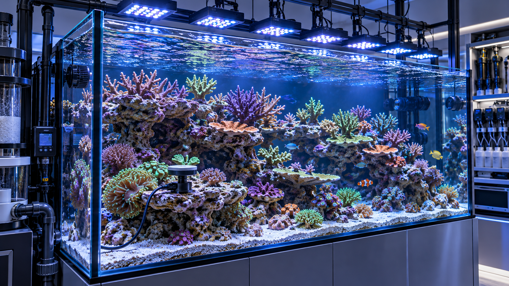 Commercial Aquarium LED Lighting: Evaluating PAR and Coverage in Deep Reef Tanks Commercial Aquarium LED Lighting: Evaluating PAR and Coverage in Deep Reef Tanks