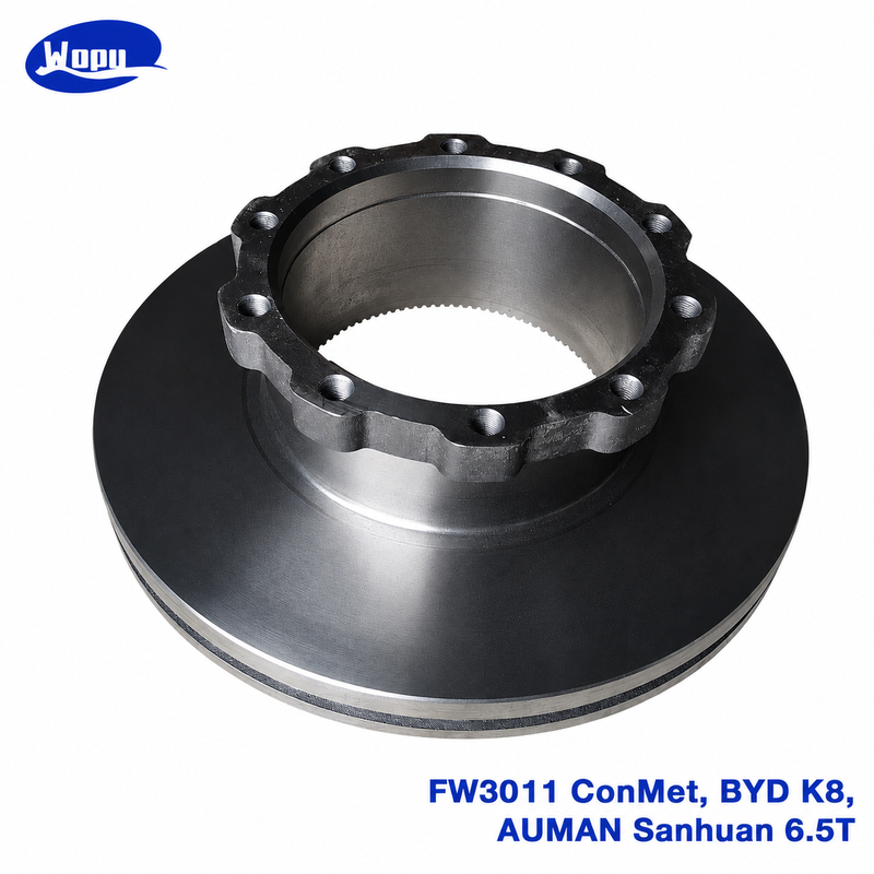 Disque de frein ConMet BYD K8 AUMAN Sanhuan 6.5T FW3011 pour camion et autobus, rotor de frein pour pièces d’essieu à frein à disque