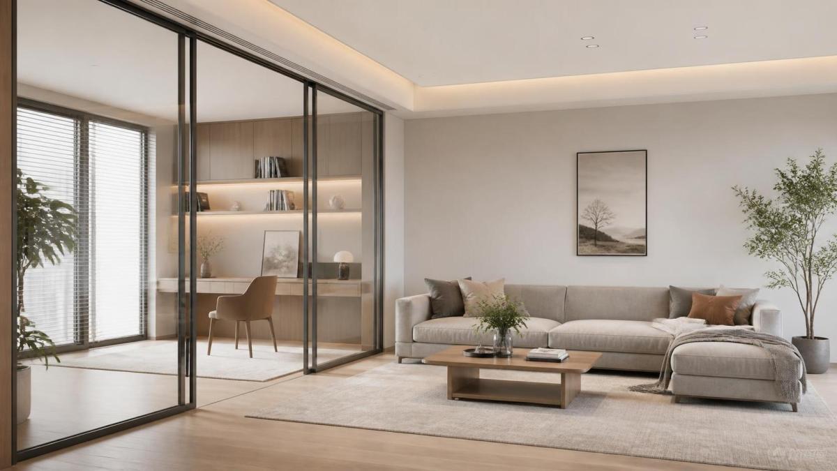 Living Room Glass Doors: How to Create Separation Without Losing Openness 客厅玻璃门:如何在不失开阔感的情况下实现空间分隔