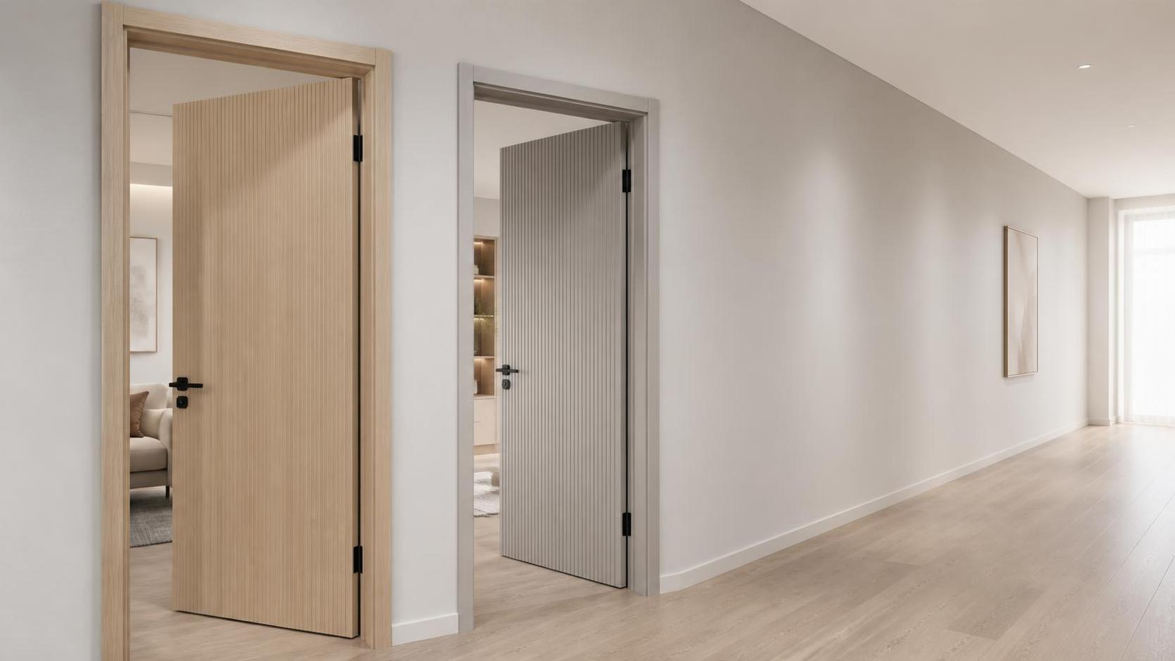 أبواب PVC MDF المفصلية: أي تشطيب يناسب الديكور الداخلي العصري والاستخدام اليومي؟