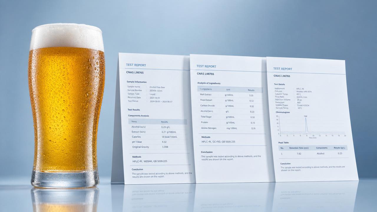 Proveedor de cerveza sin azúcar en China: las 3 principales señales de alerta en los informes de pruebas de muestras