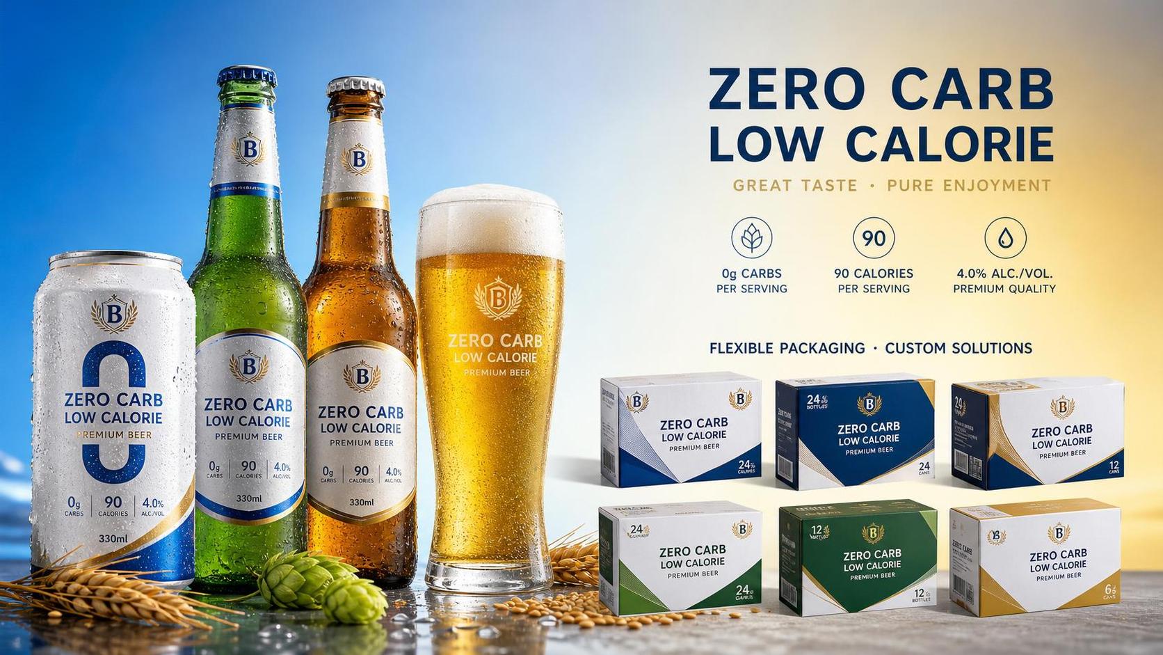 Cerveza sin carbohidratos baja en calorías: qué comprobar antes de elegir una línea de productos