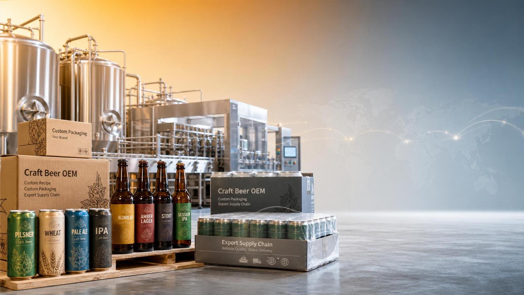 ¿Qué suele incluir el servicio OEM de una fábrica de cerveza china?
