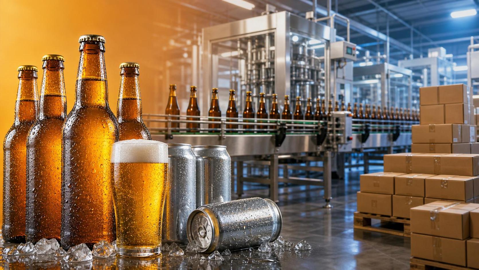 Fabricante de cerveza lager fuerte por contrato frente a producción interna