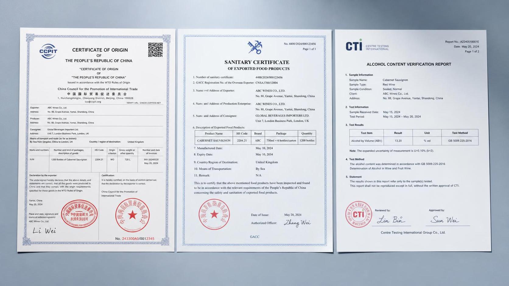 Lista de verificación de la documentación para la exportación de una fábrica de cerveza de China: requisitos del Certificado de Origen, el Certificado Sanitario y la verificación del grado alcohólico